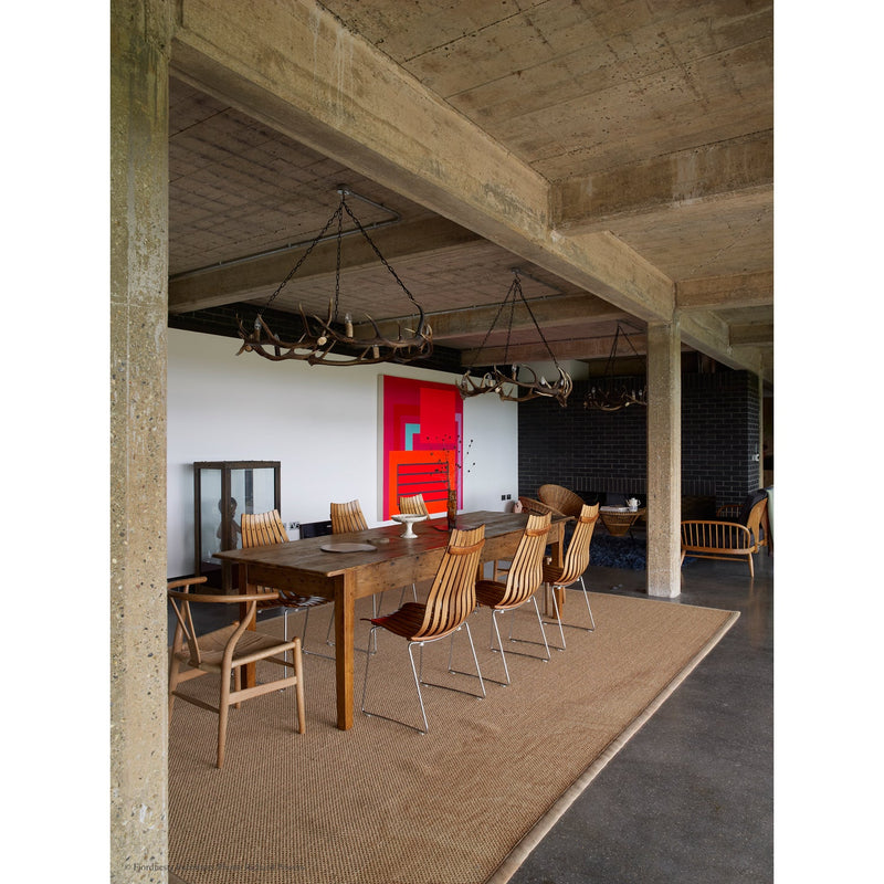 Scandia Prince Stackable Highback Chair - Fjordfiesta - Chairs - Oak Veneer with Satin Chrome Base - HORNE