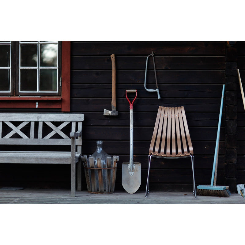 Scandia Prince Stackable Highback Chair - Fjordfiesta - Chairs - Oak Veneer with Satin Chrome Base - HORNE