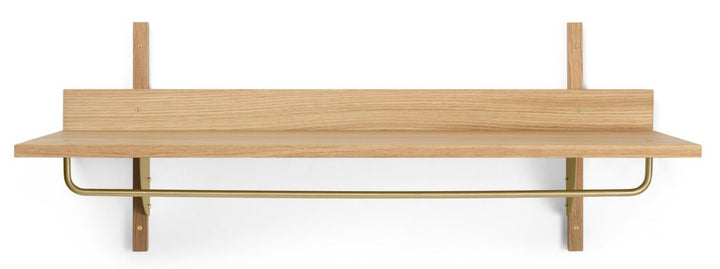 Sector Rack Shelf - Ferm Living - Shelving - Oak/ Brass - HORNE