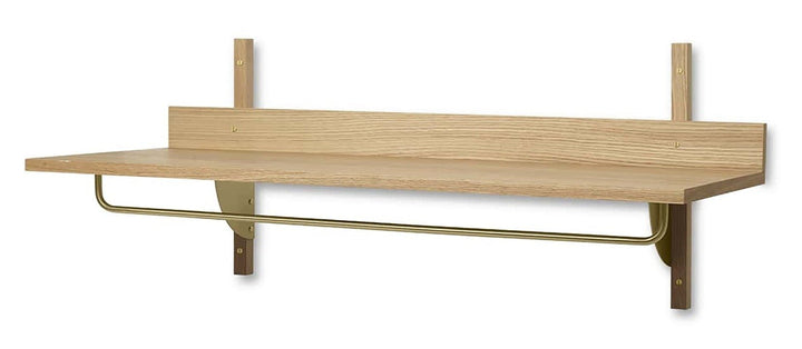 Sector Rack Shelf - Ferm Living - Shelving - Oak/ Brass - HORNE