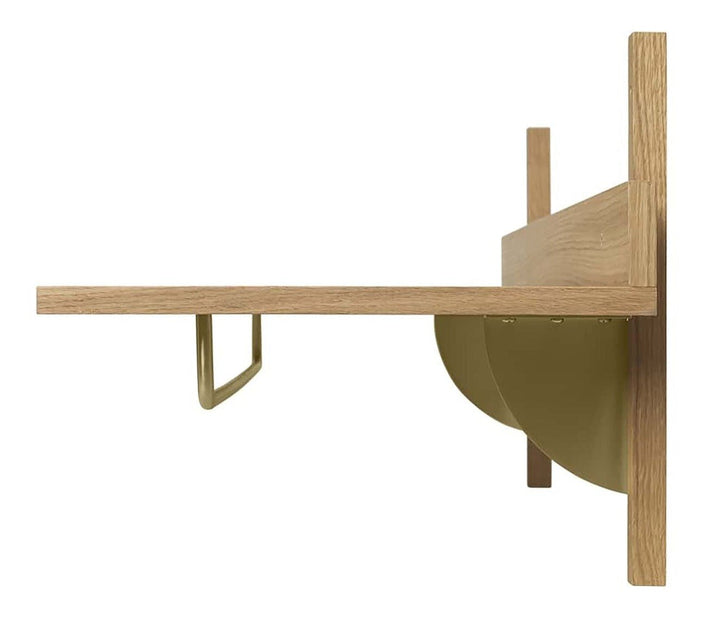 Sector Rack Shelf - Ferm Living - Shelving - Oak/ Brass - HORNE