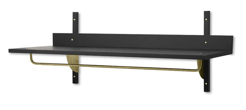 Sector Rack Shelf - Ferm Living - Shelving - Black Ash/ Black Brass - HORNE