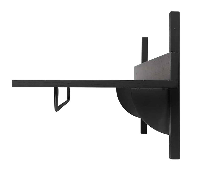 Sector Rack Shelf - Ferm Living - Shelving - Black Ash/ Black Brass - HORNE