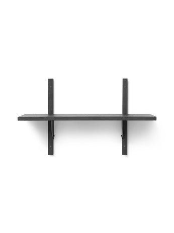 Sector Single Narrow - Ferm Living - Shelving - Dark Stained Ash/Black Brass - HORNE