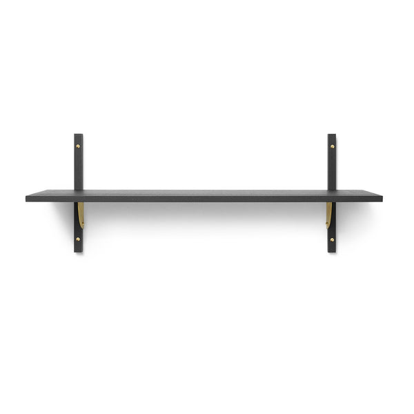 Sector Single Wide - Ferm Living - Shelving - Dark Stained Ash/Brass - HORNE