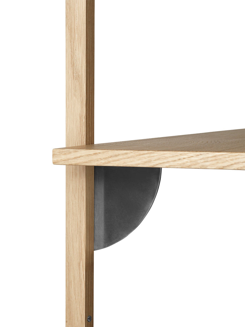 Sector Triple Wide - Ferm Living - Shelving - Natural Oak/Brass - HORNE