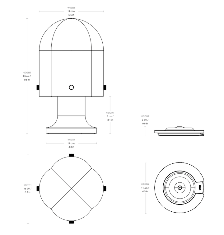 Seine Portable Lamp - Gubi - Outdoor Lights - HORNE