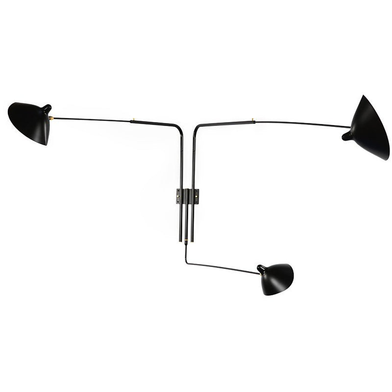 Serge Mouille 3-arm Rotation Sconce