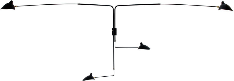 Serge Mouille 4-Rotating Straight Arms Sconce