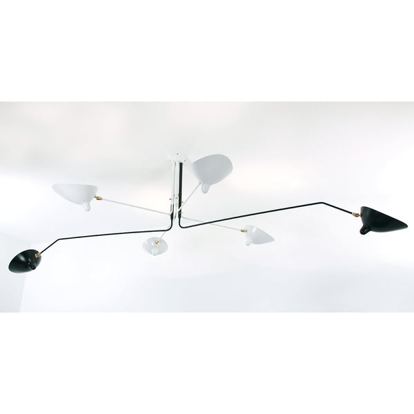Serge Mouille 6-Arm Rotating Ceiling Lamp