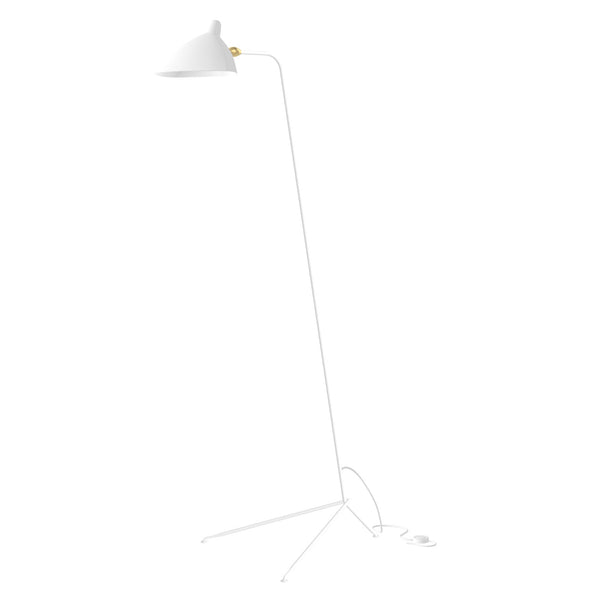 Serge Mouille One Arm Floor Lamp - Serge Mouille - Floor Lamps - White - HORNE