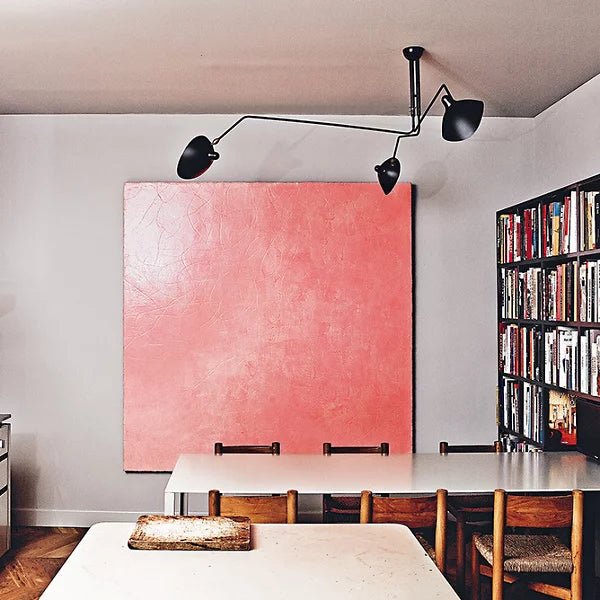 Serge Mouille Three-Arm Rotating Ceiling Lamp