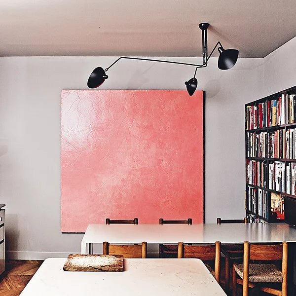 Serge Mouille Three-Arm Rotating Ceiling Lamp