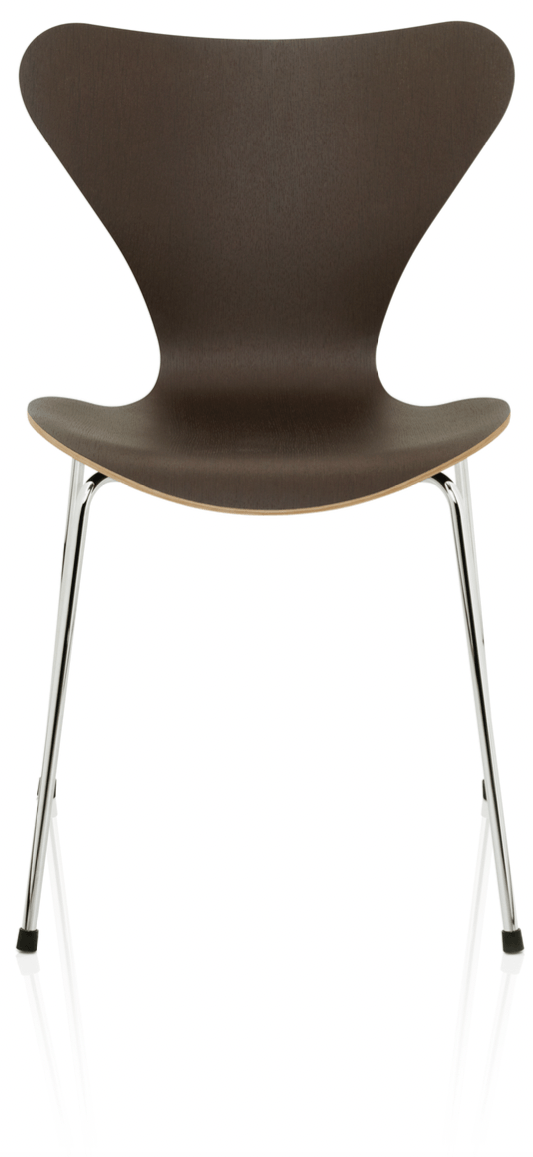 Series 7 - Clear Lacquered - Fritz Hansen - Chairs - Dark Stained Oak - Chromed Steel - HORNE