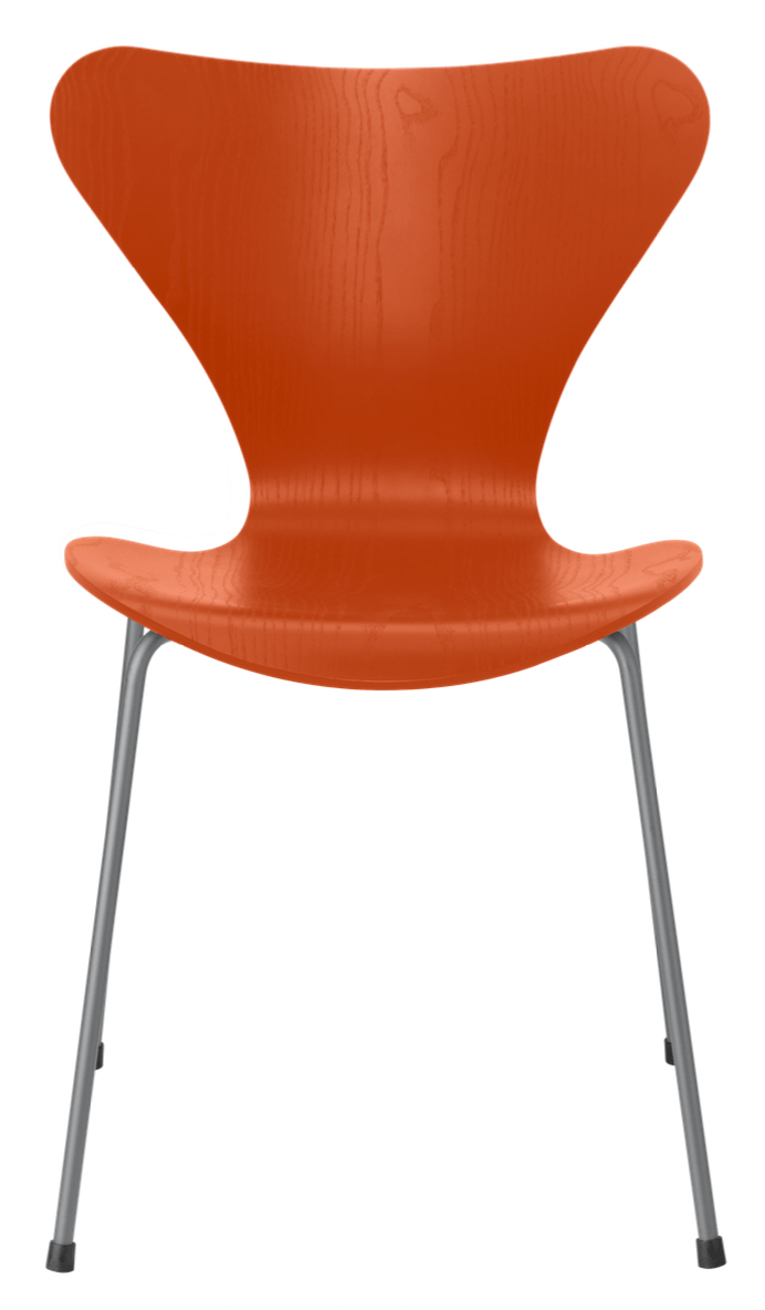 Series 7 - Colored Ash - Fritz Hansen - Chairs - Paradise Orange - Silver Grey - HORNE