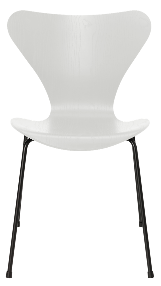 Series 7 - Colored Ash - Fritz Hansen - Chairs - White - Black - HORNE