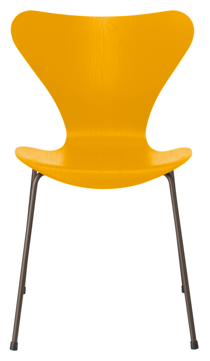 Series 7 - Colored Ash - Fritz Hansen - Chairs - True Yellow - Brown Bronze - HORNE