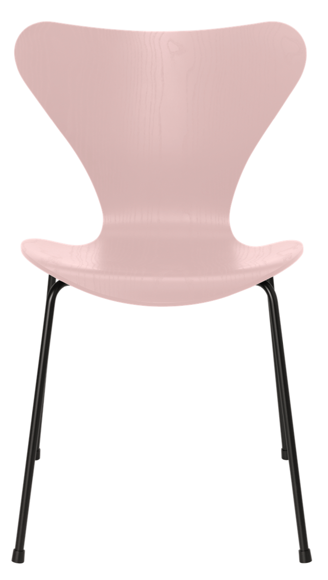 Series 7 - Colored Ash - Fritz Hansen - Chairs - Pale Rose - Black - HORNE