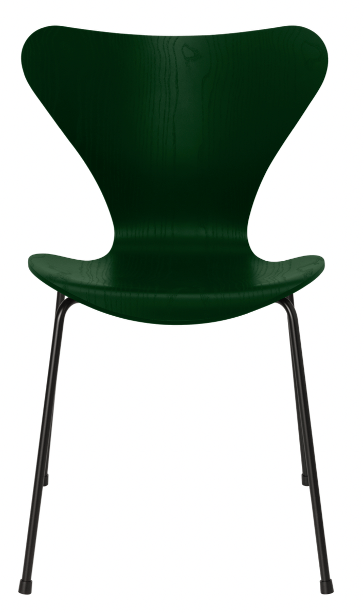 Series 7 - Colored Ash - Fritz Hansen - Chairs - Evergreen - Black - HORNE