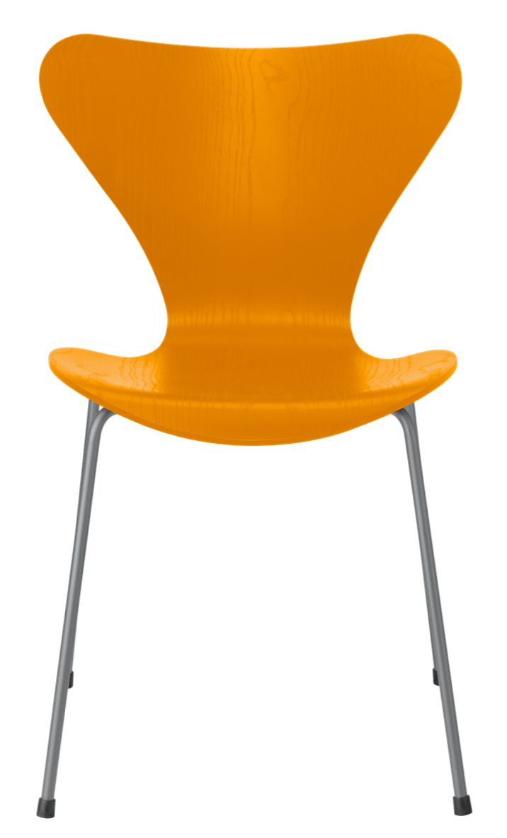 Series 7 - Colored Ash - Fritz Hansen - Chairs - Burnt Yellow - Silver Grey - HORNE