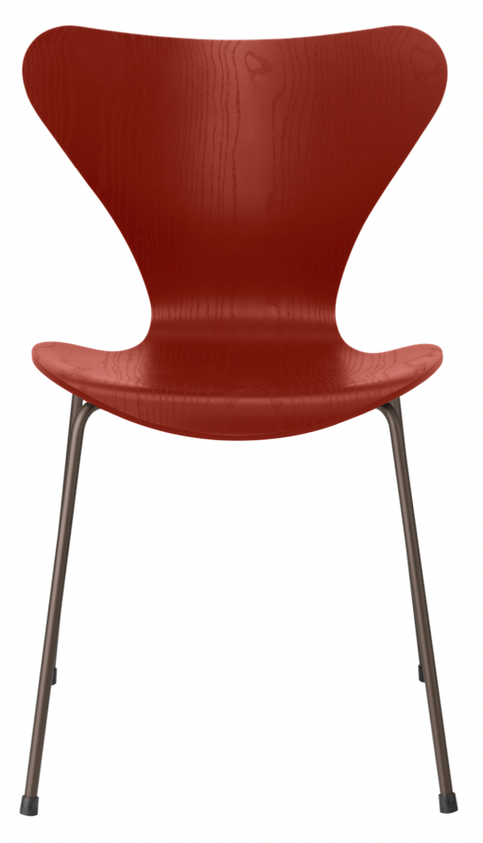 Series 7 - Colored Ash - Fritz Hansen - Chairs - Venetian Red - Brown Bronze - HORNE