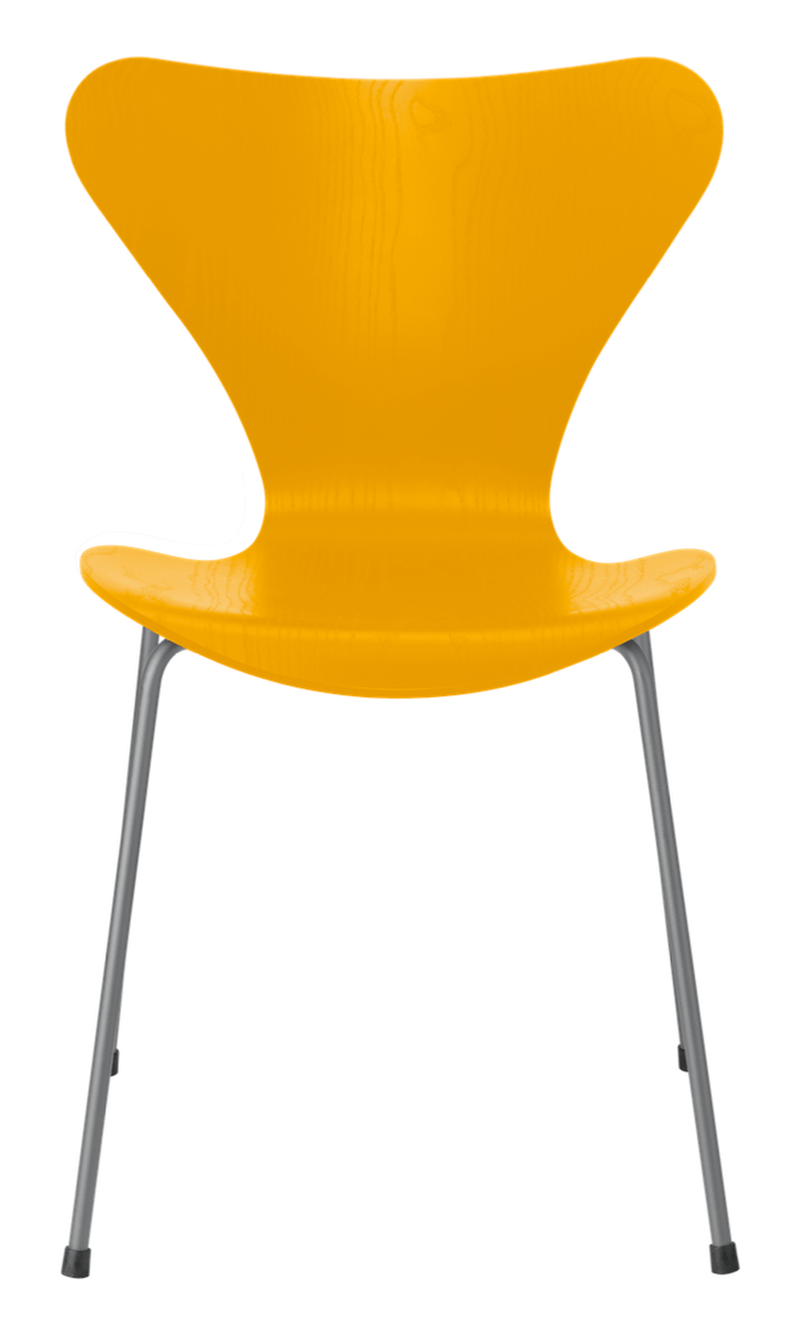 Series 7 - Colored Ash - Fritz Hansen - Chairs - True Yellow - Silver Grey - HORNE