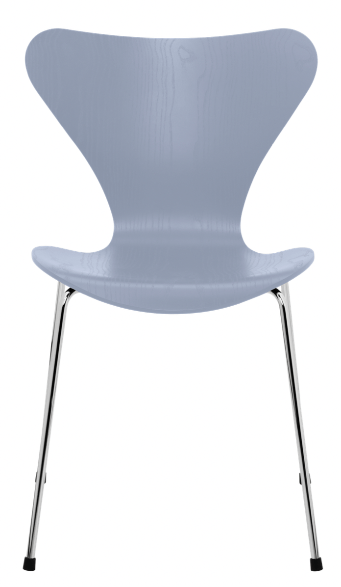 Series 7 - Colored Ash - Fritz Hansen - Chairs - Lavender Blue - Chromed Steel - HORNE