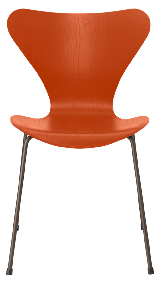 Series 7 - Colored Ash - Fritz Hansen - Chairs - Paradise Orange - Brown Bronze - HORNE
