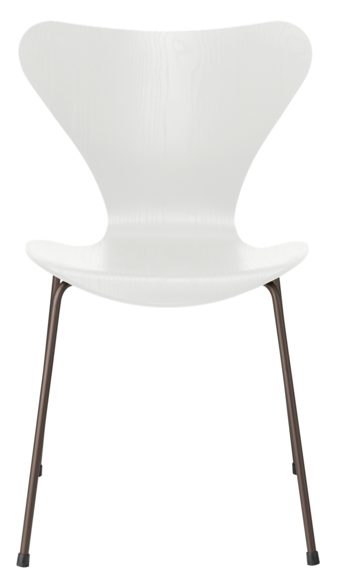 Series 7 - Colored Ash - Fritz Hansen - Chairs - White - Brown Bronze - HORNE