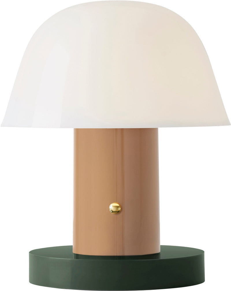 Setago Portable Lamp JH27 - &Tradition - Table + Task - Nude/Forest - HORNE