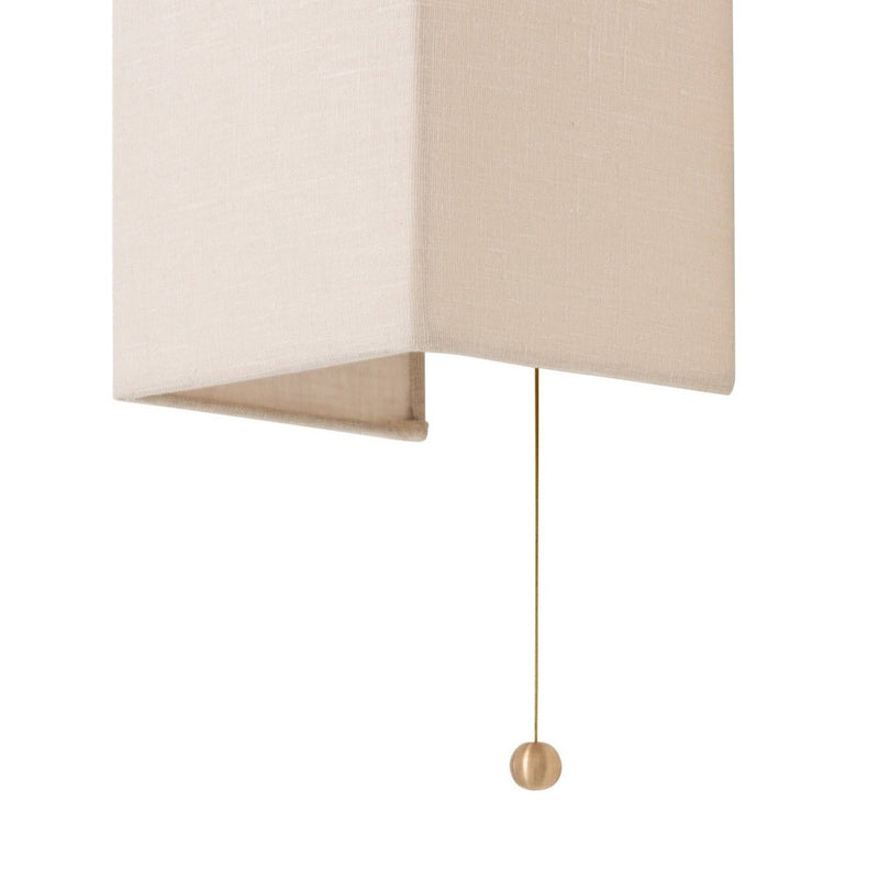 Shaded Block Wall Sconce - Workstead - Wall Sconces - Hewn Brass - With Pull Chain - HORNE