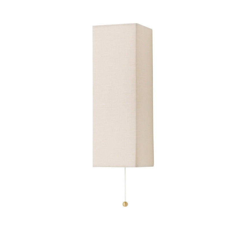 Shaded Block Wall Sconce - Workstead - Wall Sconces - Hewn Brass - With Pull Chain - HORNE