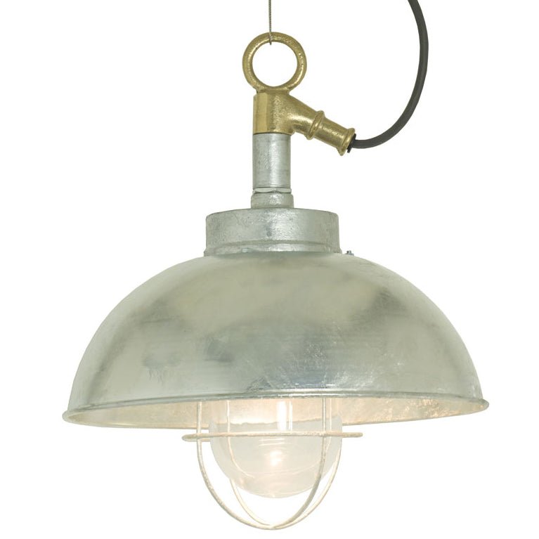 Shipyard Pendant - Davey Lighting - Outdoor Lights - Galvanized Steel, Clear Glass - HORNE