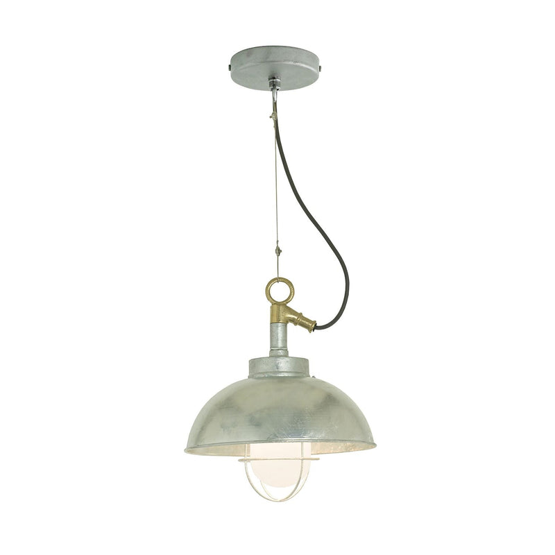 Shipyard Pendant - Davey Lighting - Outdoor Lights - Galvanized Steel, Clear Glass - HORNE