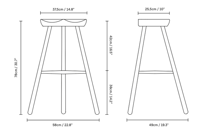 Shoemaker Chair™ - Form + Refine - Chairs - Large - Black - Stained Beech - HORNE