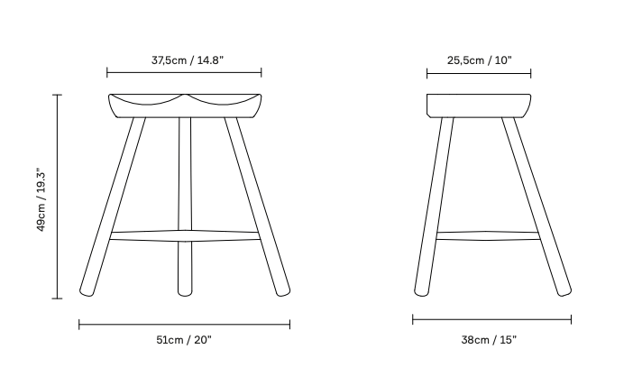 Shoemaker Chair™ - Form + Refine - Chairs - Large - Black - Stained Beech - HORNE