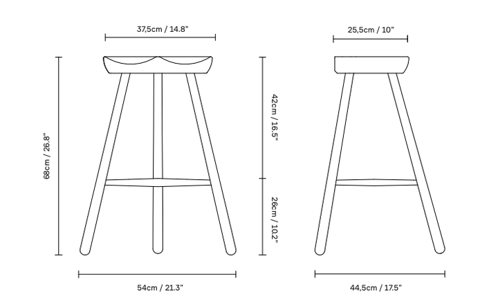 Shoemaker Chair™ - Form + Refine - Chairs - Large - Black - Stained Beech - HORNE