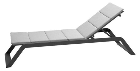 Siesta Sunbed - Cane Line - Outdoor Furniture - Grey - Add Light Grey Cushion - HORNE