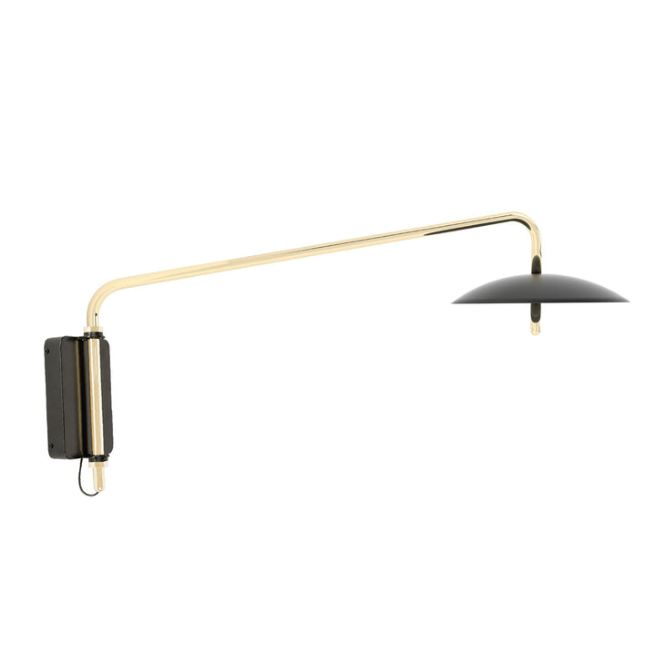 Signal Arm Sconce Short - Hardwired - Souda - Wall Sconces - Black x Brass - 2700K - Warm White - HORNE