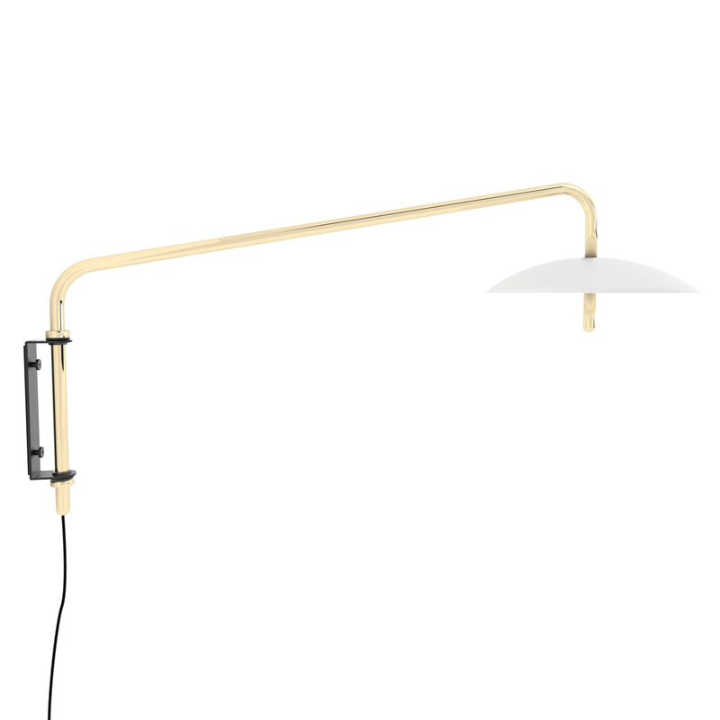 Signal Arm Sconce Short - Plug & Cord - Souda - Wall Sconces - Brass - 2700K - Warm White - HORNE