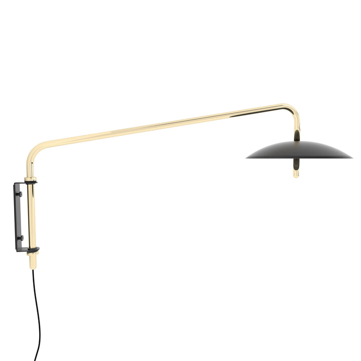 Signal Arm Sconce Short - Plug & Cord - Souda - Wall Sconces - Black x Brass - 2700K - Warm White - HORNE