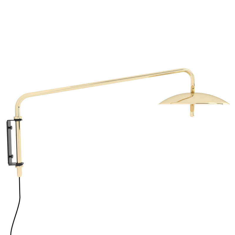 Signal Arm Sconce Short - Plug & Cord - Souda - Wall Sconces - Brass - 2700K - Warm White - HORNE