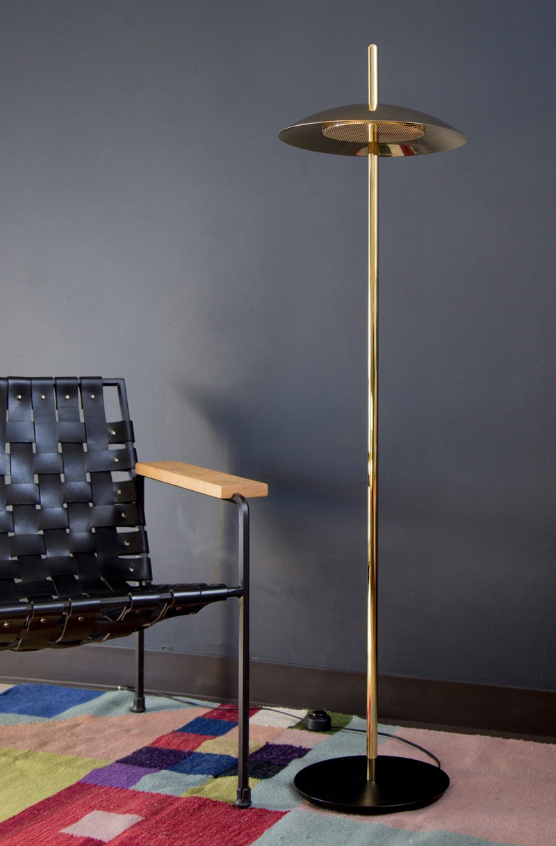 Signal Floor Lamp - Souda - Floor Lamps - White x Brass - 2700K - Warm White - HORNE