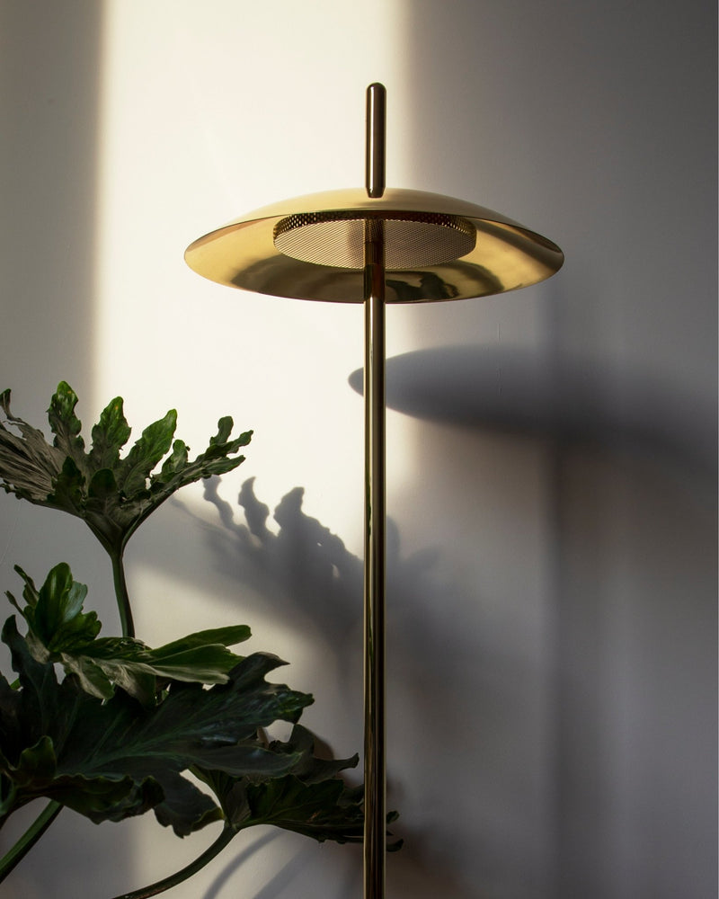 Signal Floor Lamp - Souda - Floor Lamps - White x Brass - 2700K - Warm White - HORNE