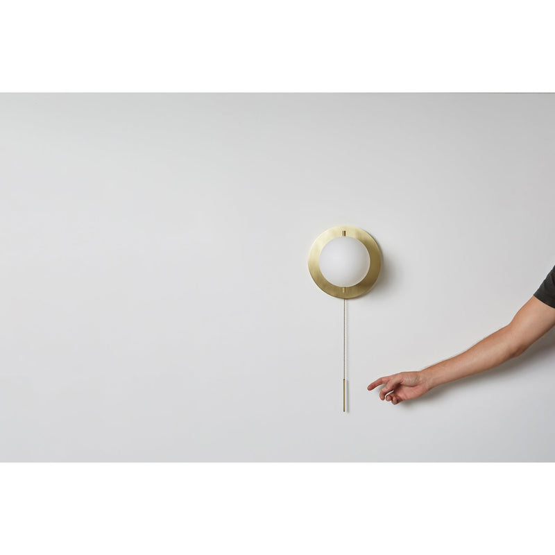Signal Sconce - Workstead - Wall Sconces - Hewn Brass - With Pull Chain - HORNE