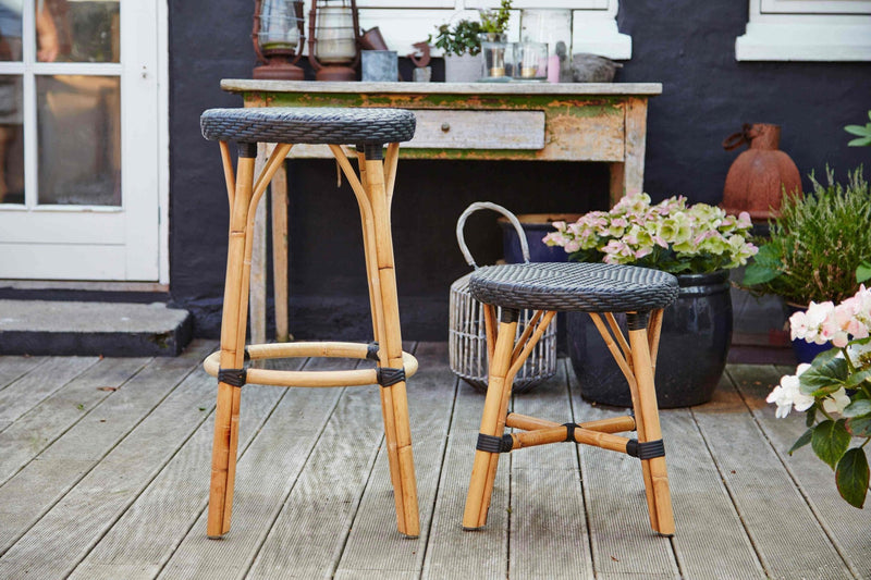 Simone Counter Stool - Sika Design - Stools + Benches + Ottomans - Black / Black Dots - HORNE