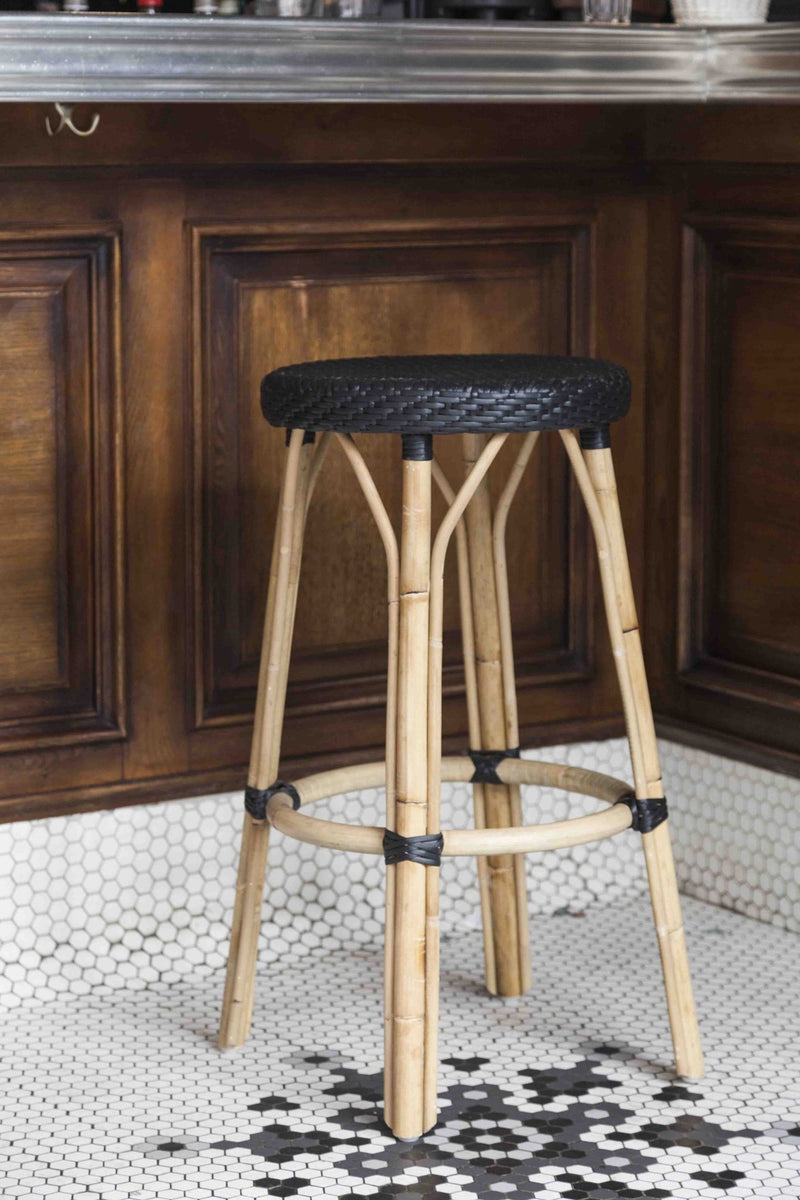 Simone Dining Stool - Sika Design - Stools + Benches + Ottomans - Black / Black Dots - HORNE