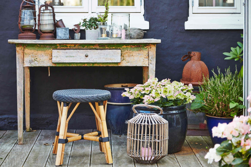 Simone Dining Stool - Sika Design - Stools + Benches + Ottomans - Black / Black Dots - HORNE