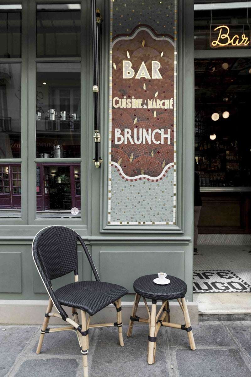 Simone Dining Stool - Sika Design - Stools + Benches + Ottomans - Black / Black Dots - HORNE