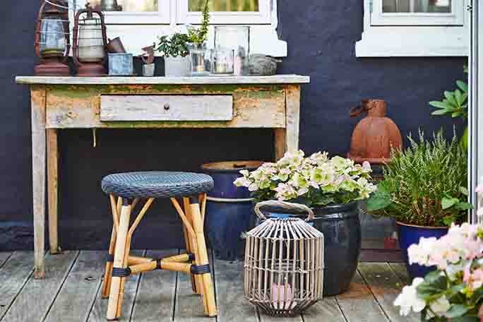 Simone Dining Stool - Sika Design - Stools + Benches + Ottomans - Black / Black Dots - HORNE